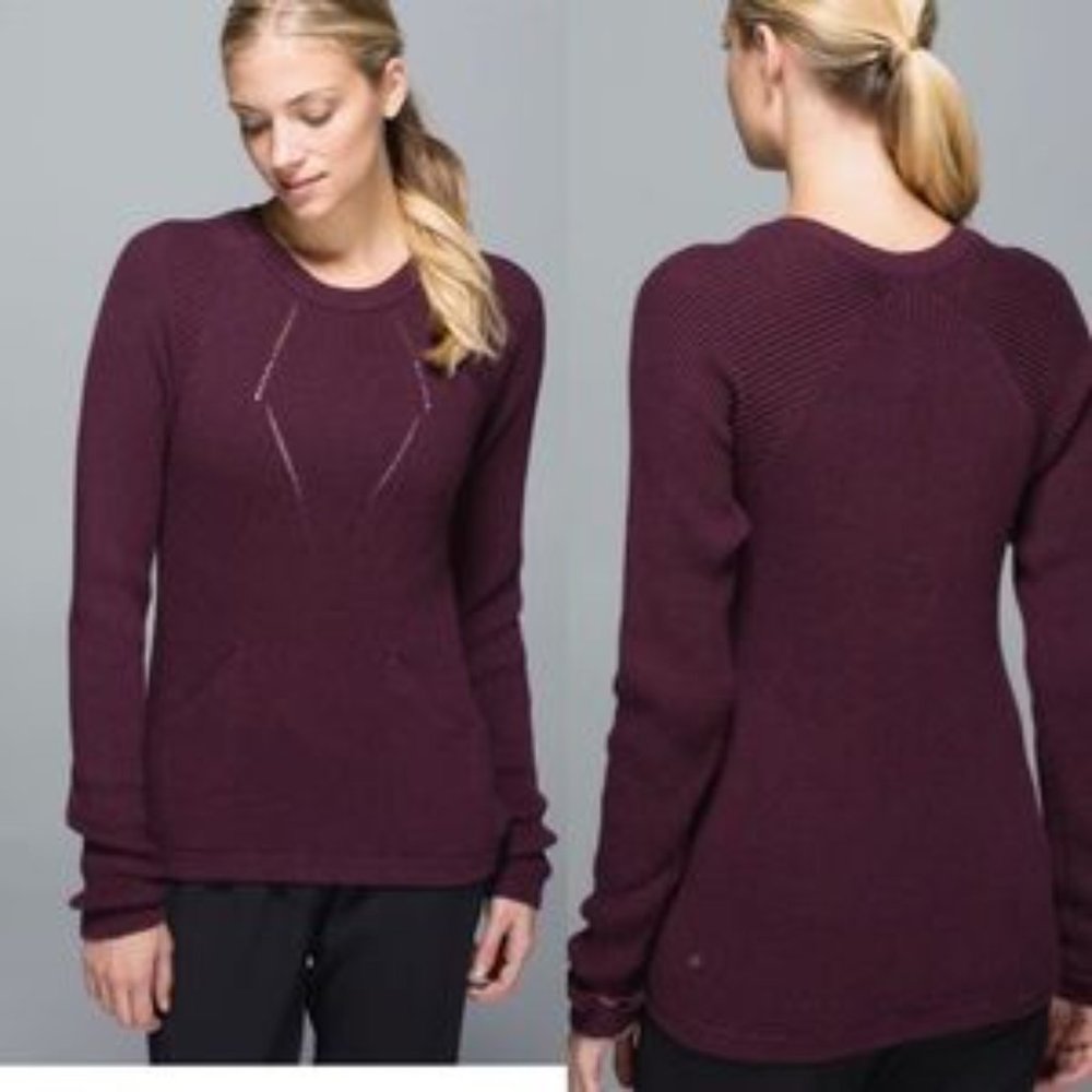 LULULEMON The Sweater the Weather Burgundy Size 6